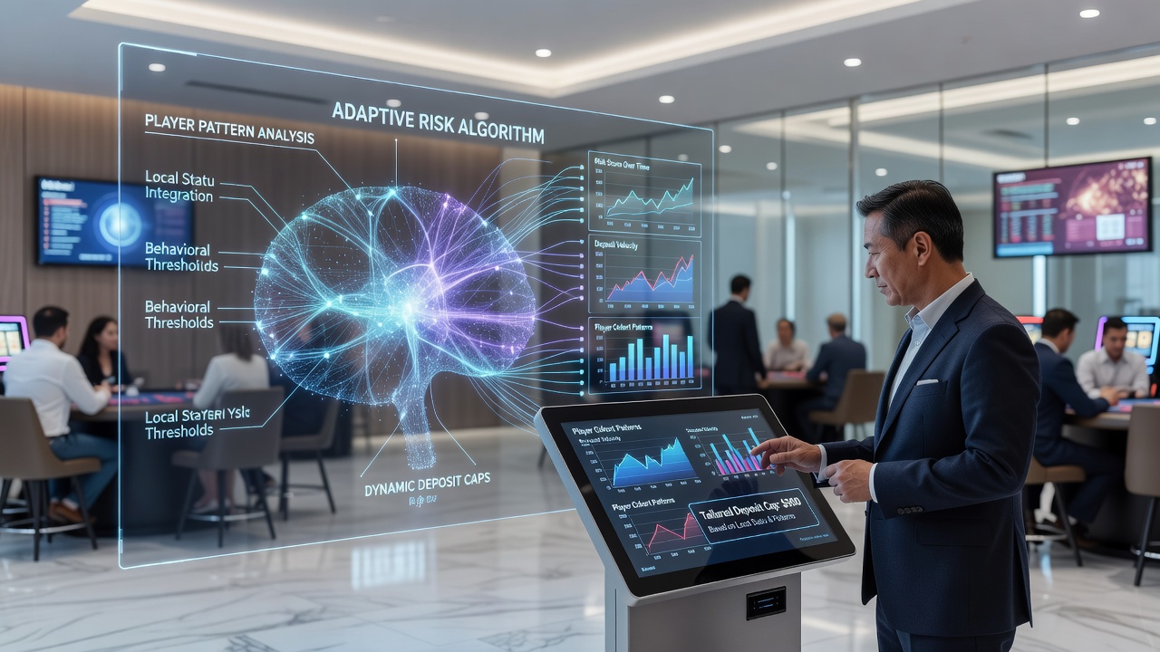 Technische Darstellung von Datenflüssen zwischen Casino-Servern und regulatorischen Datenbanken
