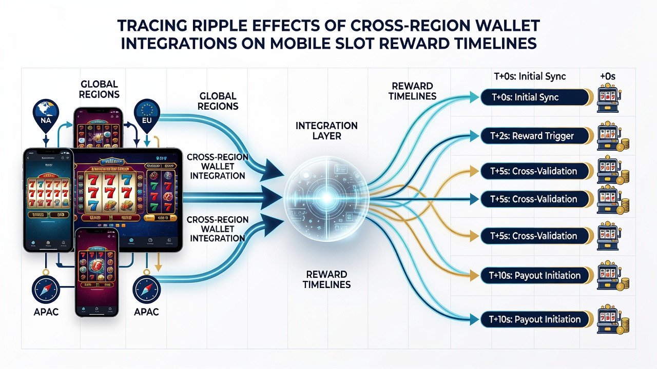 Illustration von Auswirkungen auf Belohnungszeitpläne durch Wallet-Verknüpfungen in mobilen Casinos